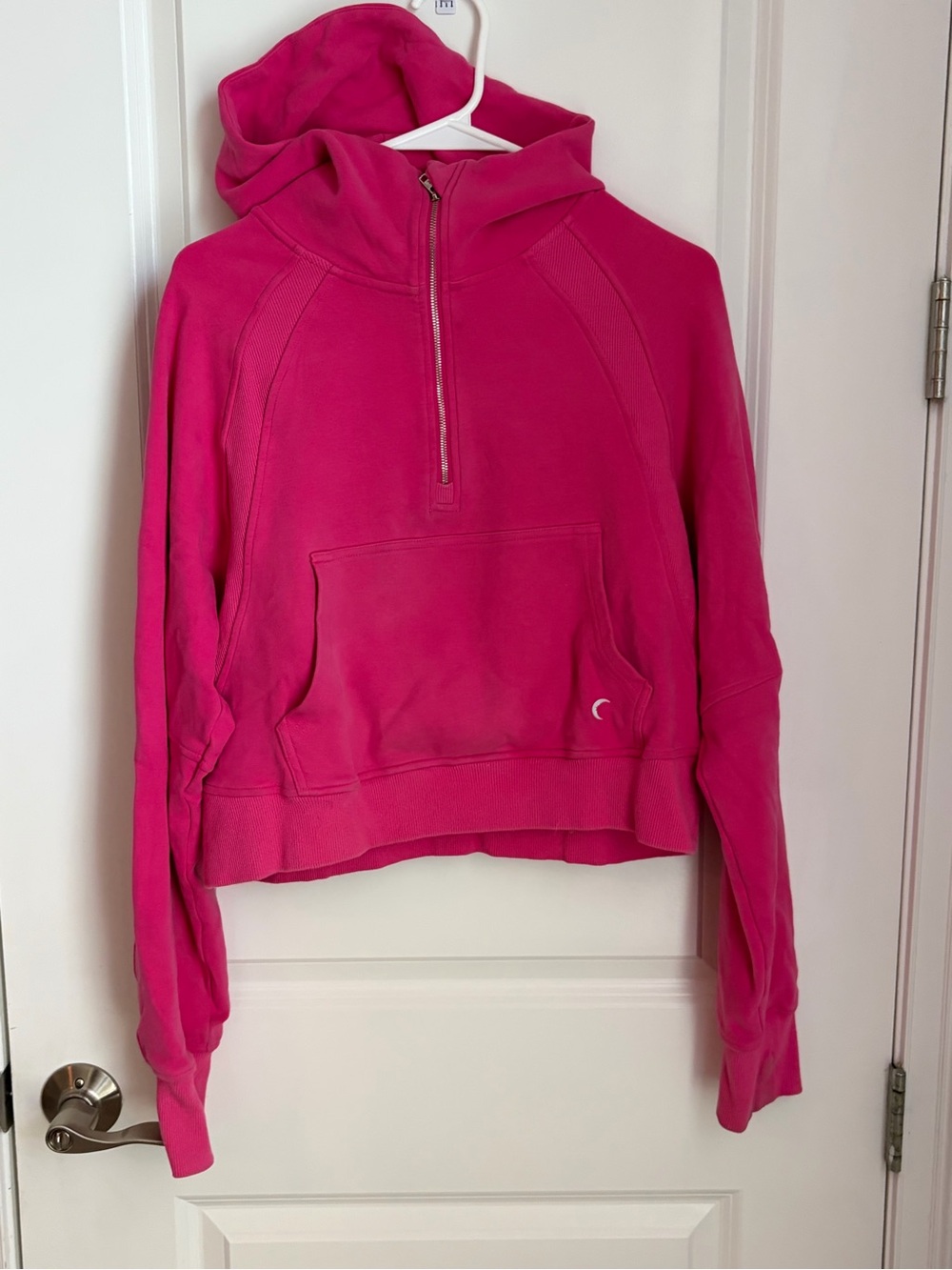 ZYIA Cropped Fuchsia Half-Zip Hoodie